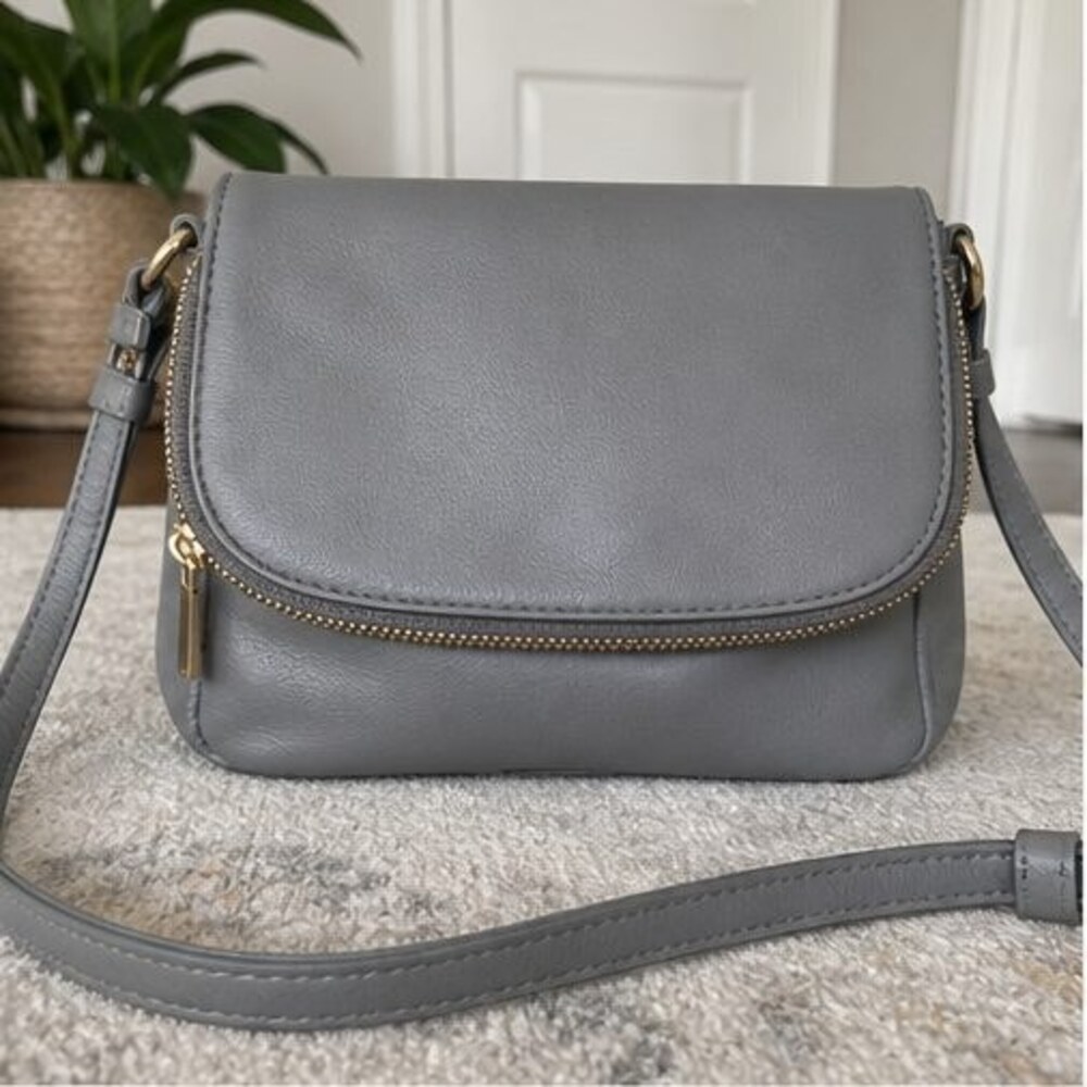 Burgundy Zip Crossbody Bag
